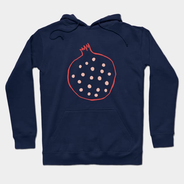 Pomegranate illustration Hoodie by Pacesyte